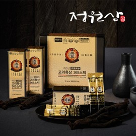 Jeongwonsam 정원삼 6년근 구증구포 고려흑삼 365스틱(10ml x 30포) Jeongwon Sam 6-Year-Old Korea Black Ginseng 365 Sticks (10ml x 30 Sachets)