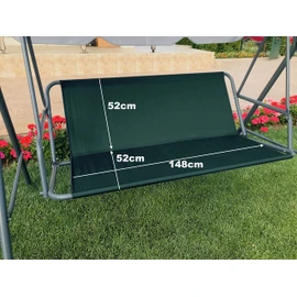 PETELA Replacement Swing Seat Cover Garden Swing Seat Cover Hammock Chair Garden Swing Chair Outdoor Garden Chair Covers Bench Cover (148cm52cmx52cm, Green)