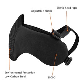 AOUTACC Airsoft Mask, Half Face Mesh Masks with Ear Protection Tactical Paintball Mask for CS/Hunting/Paintball/Shooting (BK)