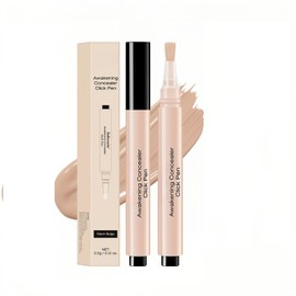 MAEPEOR Liquid Concealer Pen 3 Color Lightweight Full Coverage Concealer Pen to Brighten Darkness & Dullness for a Natural, Radiant Highlight, Light (02 Warm Beige)