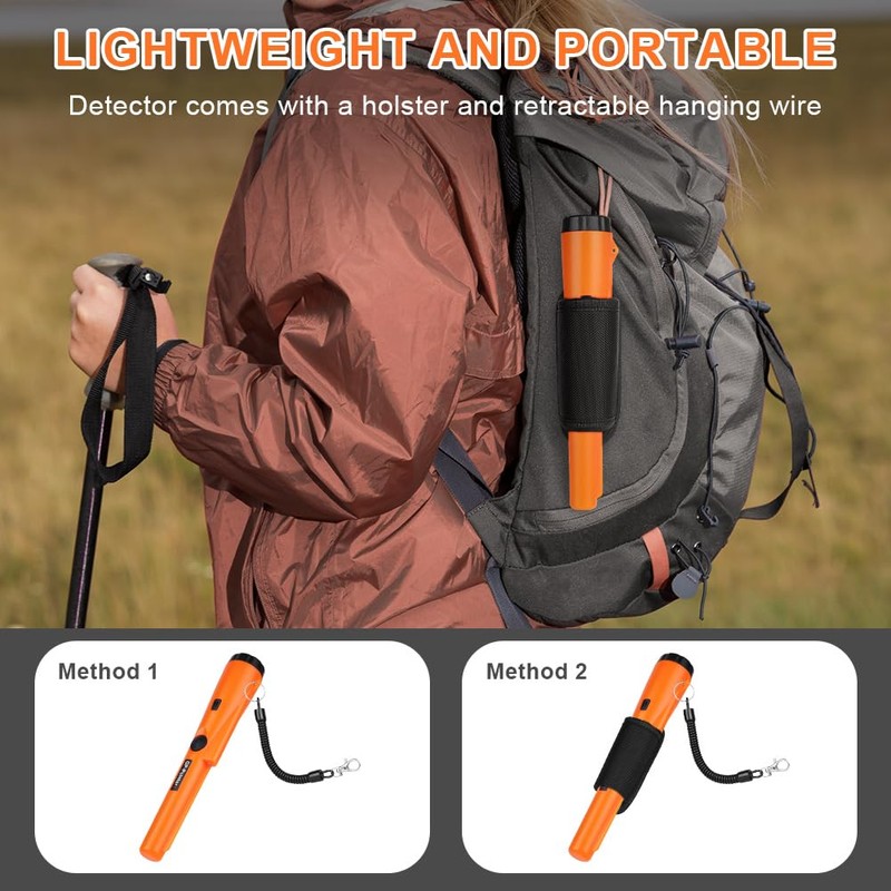 Flintronic Metal Detector Pinpointer, 360° Portable Metal Detector Finder Pinpointer,