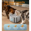 oneisall 3.5L/118fl oz Stainless Steel Cat Water Fountain with 2pcs