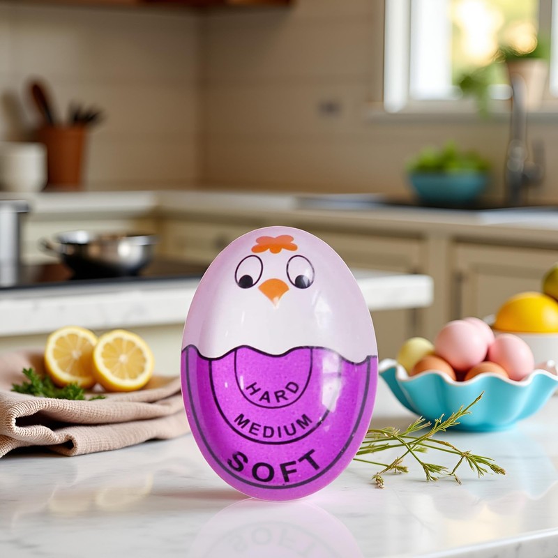 Purple Kitchen Timer Practical Reminder Color Changing Egg Timer Soft