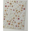 3D Nail Stickers Orange Shell Relief, Easy-to-Apply Nail Art with