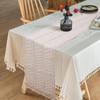 Boho Crochet Table Runner,95 in Macrame Table Runner Lace Table
