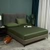 Bamboo Fitted Sheet 200 x 200 cm Green Olive Green