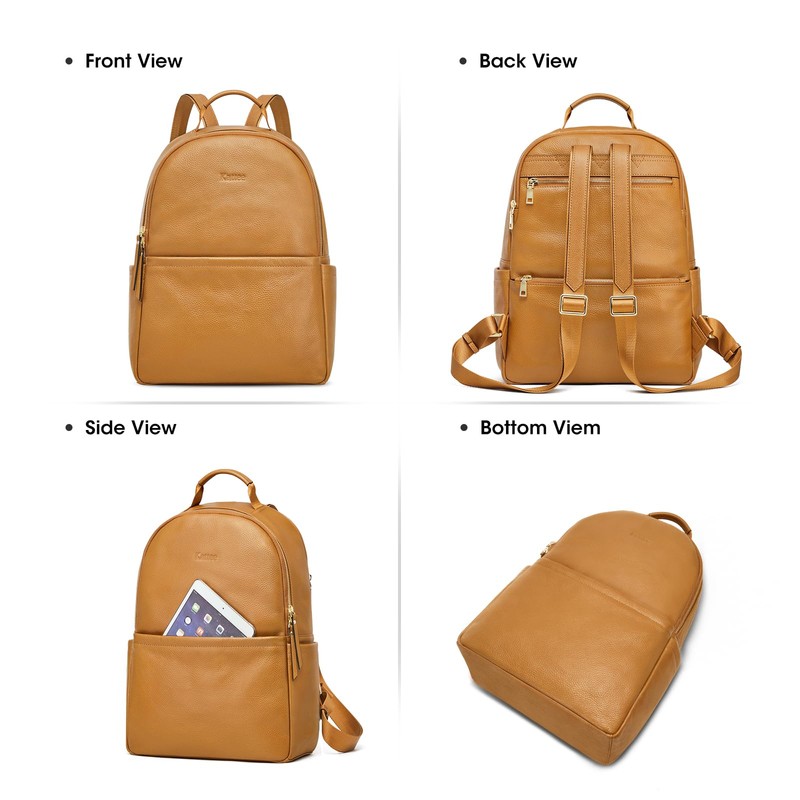 Kattee Genuine leather backpack purse for women Antitheft Rucksack Fit