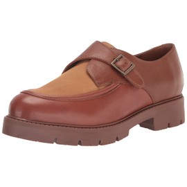Seychelles Women's Catch ME Monk-Strap Loafer, Cognac, 8
