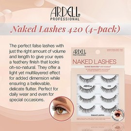 Ardell Professional Naked Lashes #420, 1 paquete con 4 pares de pestañas.