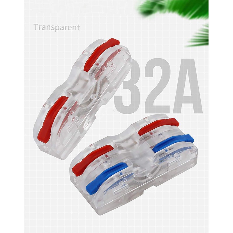 CTRICALVER Fixable Connector, 26 Pcs Bi-Directional Single Hole Lever Conductor
