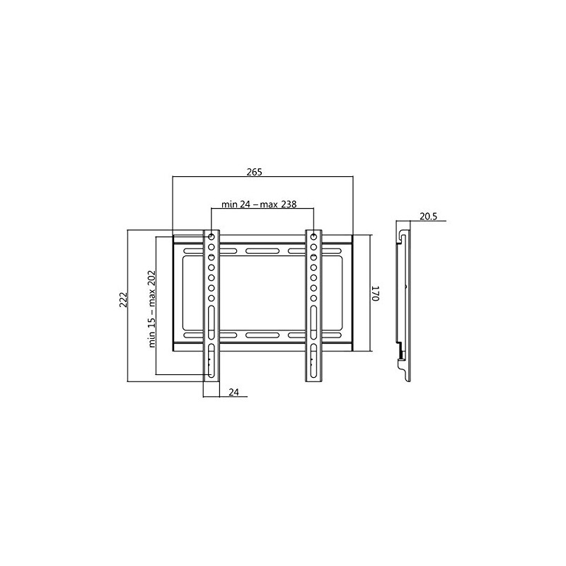 LogiLink TV Holder, Wall Mount