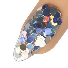 Young Nails Art Glitters - Premium Loose Nail Glitter Powder for Acrylic Nails & Gel Nails, Nail Sequins, Nail Sparkles, Nail Art Powder, Fine & Chunky Glitter, Durable, Lucky No.13, 1 oz