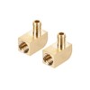 sourcing map Brass Pipe Fitting 90 Degree Rod Material Screw-In