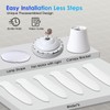 Ceiling Fans with Lights, 51 inch Modern White Low Profile