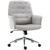 Vinsetto Velvet Home Office Chair, Tufted Height Adjustable Computer Desk