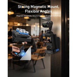 TELESIN Pocket 3 Extension Adapter Magnetic Mount Base Magnetic Mount for DJI Osmo Pocket3 Accessories Vlog Photography