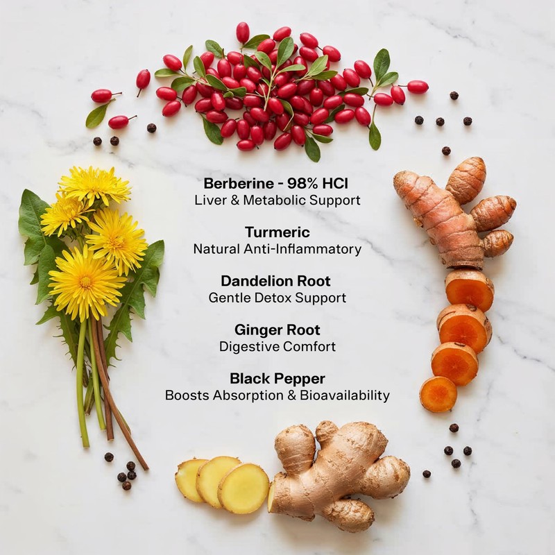 Sacred Summit Berberine Detox Complex 500 mg – with Turmeric