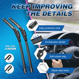 24 21 Windshield Wiper Blades Automotive Replacement Windshield Wiper Blades Performance All-Season OEM Quality Wiper Blades(Set of 2)