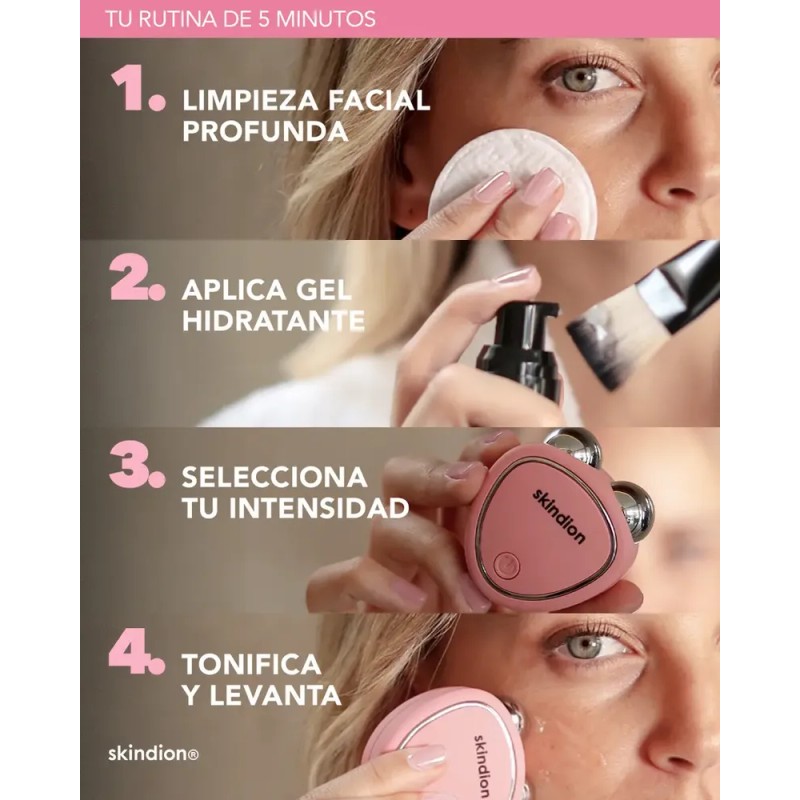 Skindion Rejuvenecimiento y Lifting Facial con Microcorriente Antiarrugas