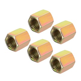 MECCANIXITY Hex Coupling Nuts M10 x 1mm Fine Thread 15mm Length Sleeve Stud Rod Adapters Pipe Connectors Colorful Pack of 5