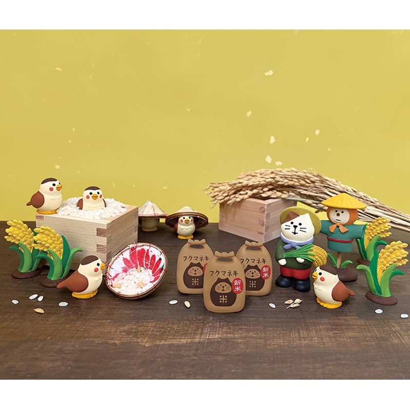 Decore Corporation Concombre ZCB-35803 Rice Farmer Cat Size: Approx. W4