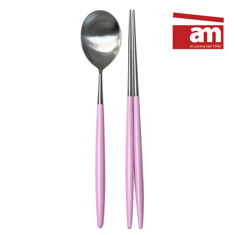 am Italian 4-person cutlery set solid round integrated 4P (spoon