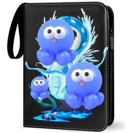 Trading Card Binder 4 Pocket 50 Pages 400 Cards Capacity,Card Binder for Kids,Portable Waterproof PU Card Binder Folder,Collectible Card Album This is the perfect for boys and girls (Bll400)