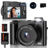 Digital Camera Vlogging Camera 64MP 4K with Front and Rear