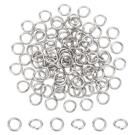 HOBBIESAY 100Pcs Jump Rings 10mm Stainless Steel Open Jump Ring Unsoldered Ring Connectors Small Split Ring Jewelry Making Findings for DIY Crafts