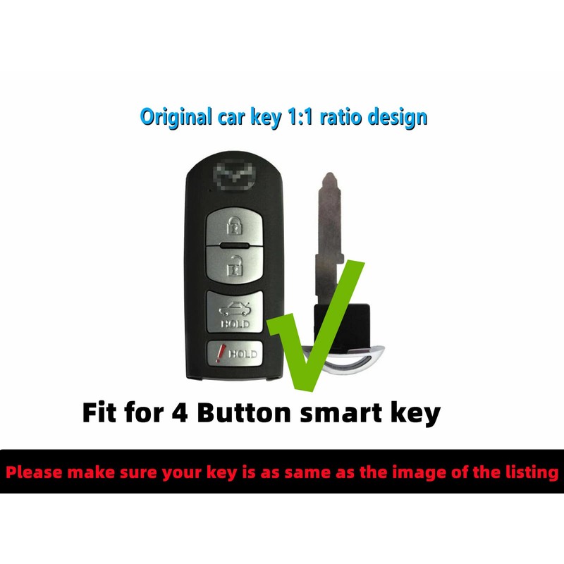 REPROTECTING Silicone Rubber Key Fob Cover Compatible with 2009-2019 Mazda