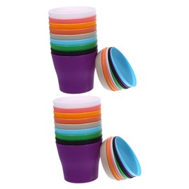 Kisangel 18sets Orchid Pots with Drainage and Trays Breathable Nursery for Indoor and Outdoor Use for Flowers and Vegetables