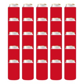 QualityPerfection Bulk Beer Can Coolers (100 Pack) Wholesale Plain Blank Foam Coolie Sleeves Soft Insulated Coolies For Sublimation, HTV Vinyl Projects Collapsible, Favors and Gifts (Red)