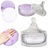 Body Powder Puff And Container With Puff Set 6" Crystal