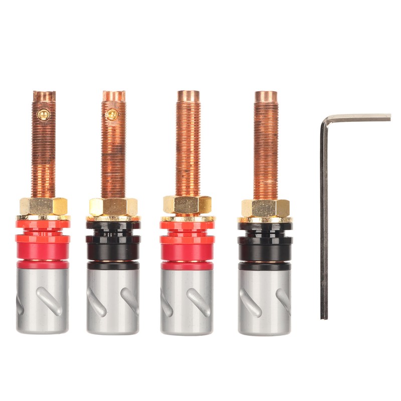 4pc Speaker Banana Plugs Connector Professional 4mm Pure Copper Heavy