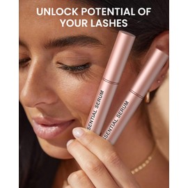 Feyano Eyelash Serum- Natural Comestic Eyelash Serum for Longer, Thicker Lashes & Brows, Boost Lash Serum Vegan & Cruelty-Free-Niacinamide, Centella Asiatica Leaf Extract(10 mLPink)