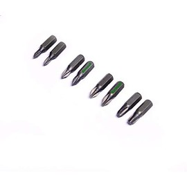 Barnwell Set of 8 PH0 PH1 PH2 PH3 Phillips Screwdriver Bits 1/4" Hex Drive Drill