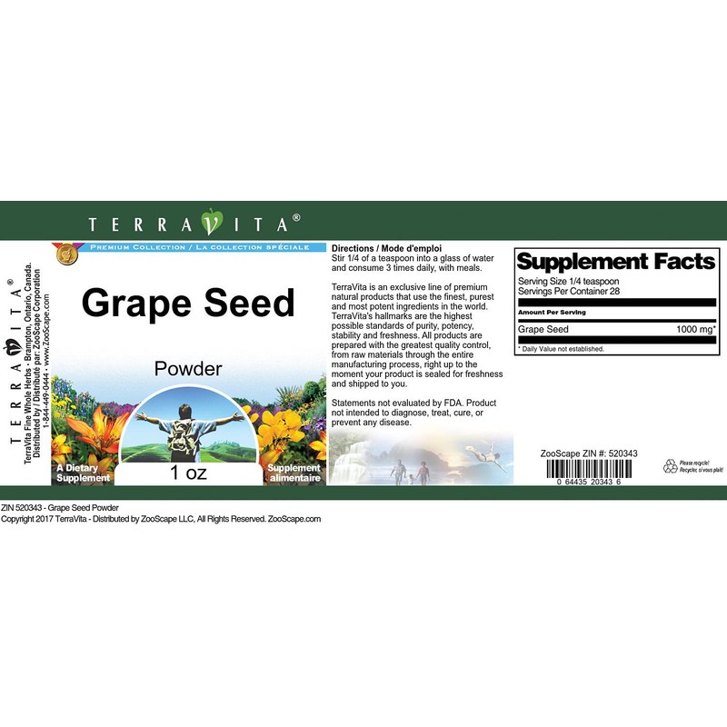Grape Seed Powder (1 oz, ZIN: 520343) - 2 Pack