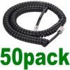 Parts Paradise Lot50, 50pack pack 12ft Coiled Handset Telephone/Phon