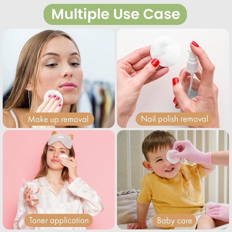 Intrinsics Large 3” Oval Cotton Pads for Face (50 Count),