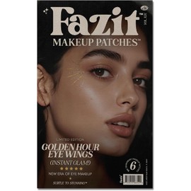 Fazit - Parches de maquillaje - Alas de ojos de la hora dorada de Halloween, parches de maquillaje brillantes - Bonitos accesorios de maquillaje con purpurina para mujer, purpurina cosmética para la