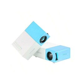 Family House Mini Projector Smart Home Theater Compatible With HD Screen Remote Control Portable Outdoor Movie Projectors - Color: Blue