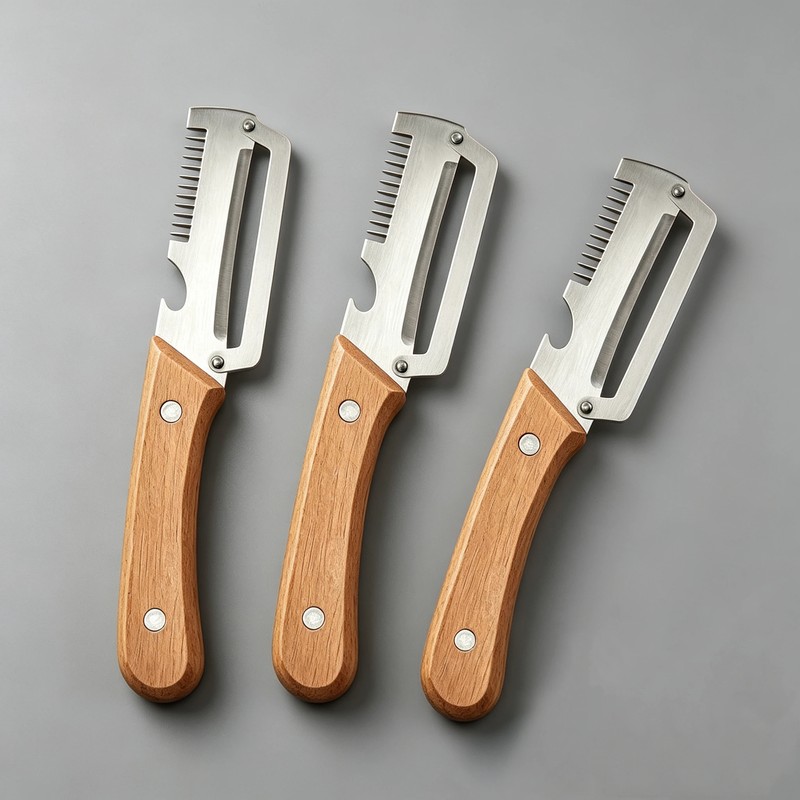 3-in-1 Stainless Steel Peeler for Kitchen Prep – Vegetable, Fruit