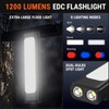 Spriak EDC Flat Flashlight Rechargeable, 1200 Lumens USB-C Pocket Flashlight