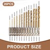 26-Piece Titanium Drill Bit Set with Quick Change Hex Shank,