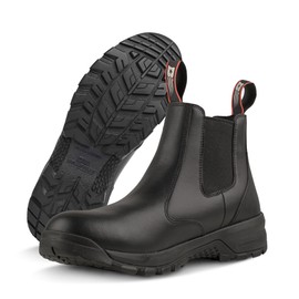 Belleville Spear Point BV911 CT Quick-Release Station Composite Toe Boots for Men - 6” Slip-On Leather with Oil- and Slip-Resistant Rubber Outsole, Black - 10.5 W