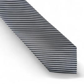 Perry Ellis Men's Keen Stripe Tie Necktie Classic 3" Black White $55