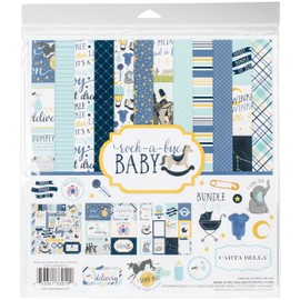 Carta Bella Paper Company Rock-a-Bye Boy Collection Kit, 12-x-12-Inch