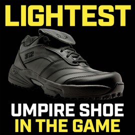 3N2 Reaction Lo Men's Baseball Umpire Field Shoe - Genuine Leather, Lightweight Shoes for Softball & Baseball Umpires (Size 11.5)