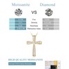 yoalincy Moissanite Cross Necklace for Women Sterling Silver Twisted Cross