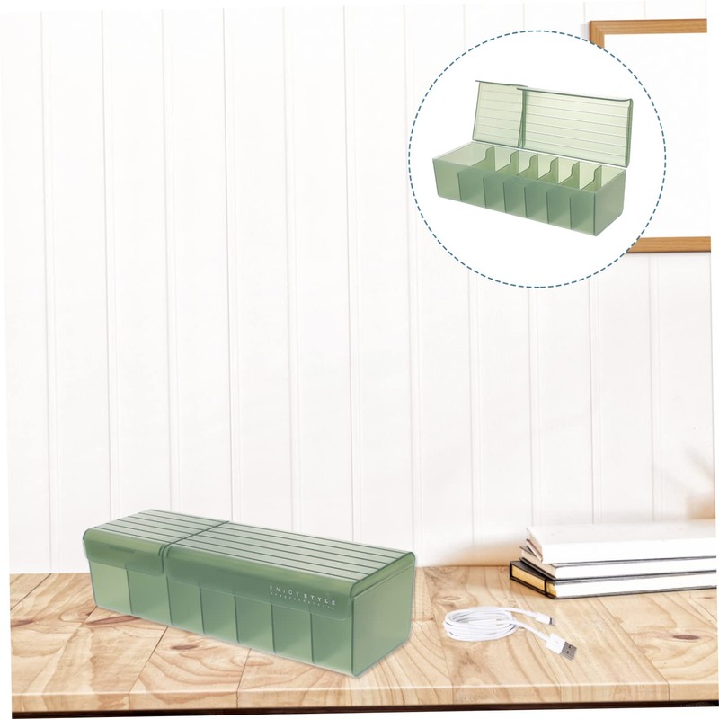 LABRIMP Desktop Cable Management Box Slots Wire Organizer for Cords
